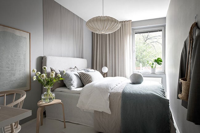 Ljust och vackert sovrum
